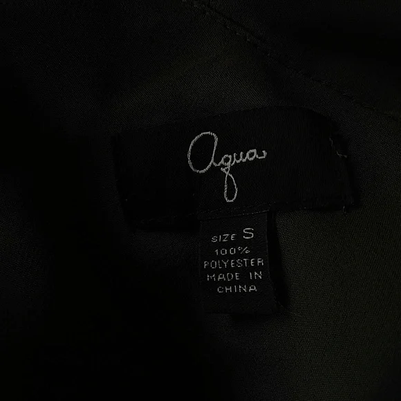 Aqua Olive Green Ruched Abstract Shoulder Mini Dress (Small) - Picture 6 of 6